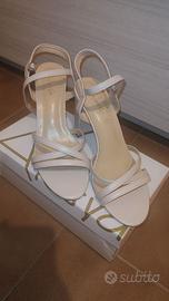 Sandali donna Alesya nude in vera pelle