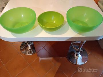 Set ciotole in plastica verde