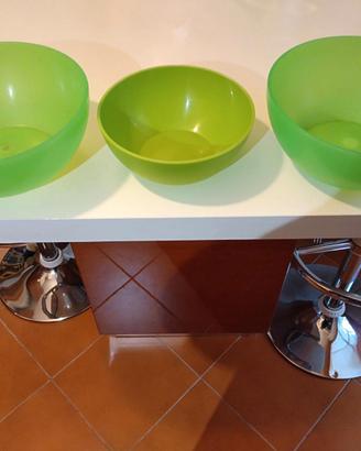 Set ciotole in plastica verde
