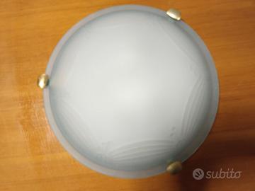 Plafoniera alabastro con greche floreali