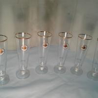 Set 6 bicchieri vetro nuovi birra WARSTEINER