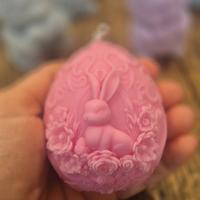 Candela artigianale a forma di uovo di Pasqua