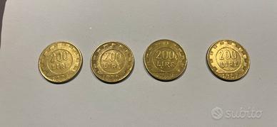 Monete 200 lire 1978-1979-1980-1987