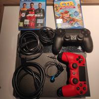 ps4 + 2 controller originali + 2 giochi + cavi