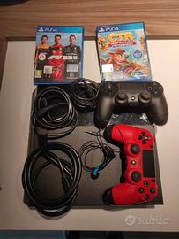 ps4 + 2 controller originali + 2 giochi + cavi