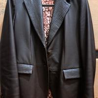 Blazer in pelle marrone 