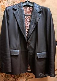 Blazer in pelle marrone 