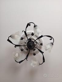 Lampadario con fiori 