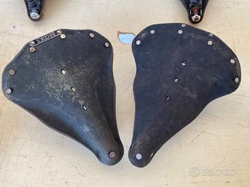 Antiche selle bici moto anni 20/30 in cuoio