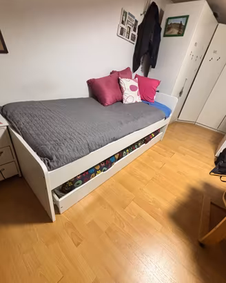 Doppio letto singolo rete a doghe e reclinabile
