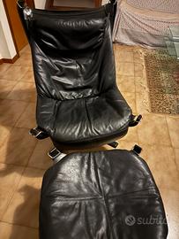 Poltrona nera  Viking Frau,vintage  come nuova