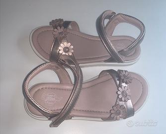 Sandali bambina rosa effetto metallizzato tg 29