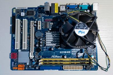 Scheda madre ASROCK FSB 1600 DDR2 800 completa