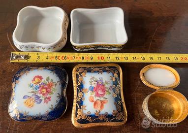 Tre scatoline ceramica.