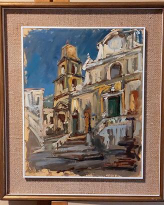 Dipinto olio di Walter Lambiase 1925-2004 