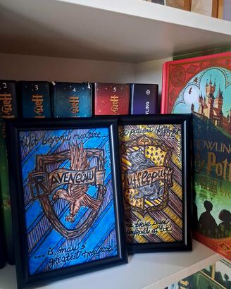 set 2 quadri harry potter corvonero/tassorosso