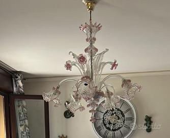 Lampadario in vetro di murano