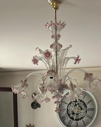 Lampadario in vetro di murano