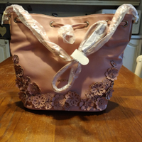 Twin-Set borsa Secchiello Fiori Perla rosa