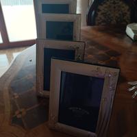 Set 4 Cornici Portafoto in Argento con Farfalle -