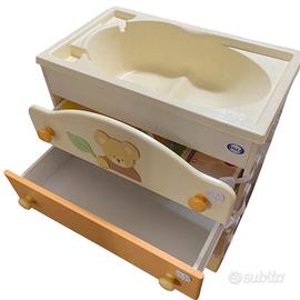 Cassettiera con vasca bagnetto bimbi