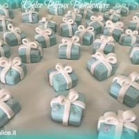 Bomboniera compleanno scatolina verde tiffany fimo