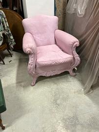 Poltrona in stile chippendale dipinta