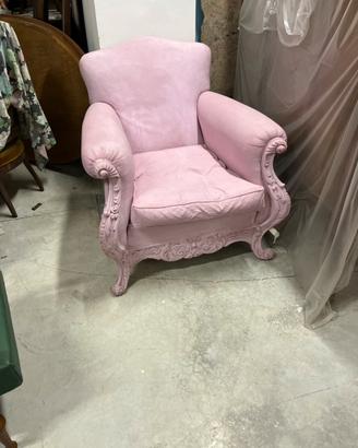 Poltrona in stile chippendale dipinta
