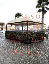 Struttura gazebo professionalr tavoli e sedie