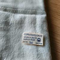 Coppia di teli spugna per ricamo punto croce