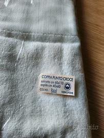 Coppia di teli spugna per ricamo punto croce