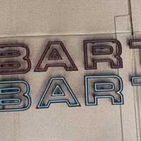 Scritta paraurti Abarth con ganci 