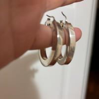 Orecchini ovali in argento