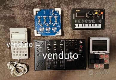 Piccola setup portatile con synth e sampler