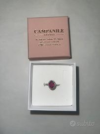 Anello oro 18kt rubino diamanti