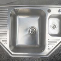 LAVELLO IN ACCIAIO INOX ANGOLARE MARCA BLANCO