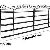 Portasmalti in metallo da parete - set da 4 pezzi