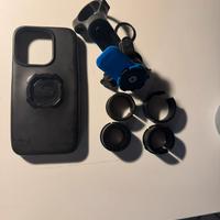 Quadlock moto manubrio + cover iphone 15pro