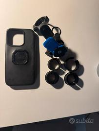 Quadlock moto manubrio + cover iphone 15pro
