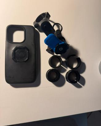 Quadlock moto manubrio + cover iphone 15pro