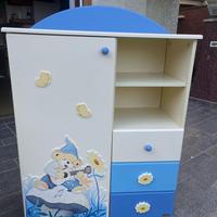 Camera completa bimbo ERBESI crema/blu seriegnomo