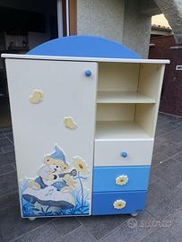 Camera completa bimbo ERBESI crema/blu seriegnomo