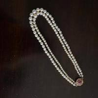 Collana antica di perle di mare doppio filo