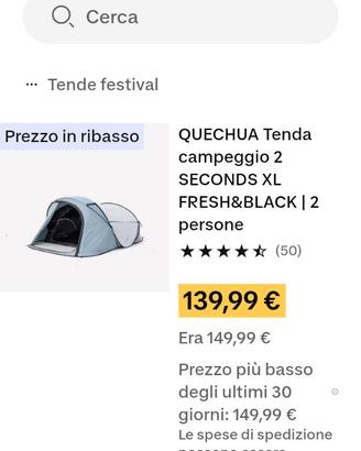 tenda da campeggio 2 posti