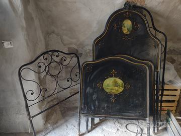 Letti (due) testiera e pediera anno 1890