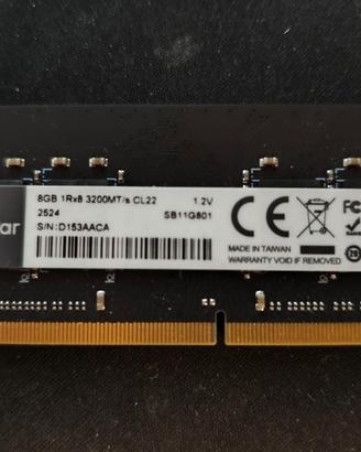 Lexar RAM per laptop 8 GB