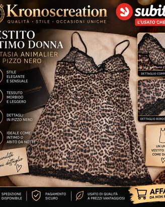 sottana da notte leopardata taglia XL