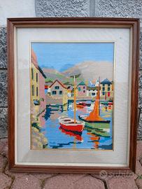 Quadro con paesaggio marino