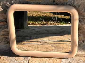 Specchio cornice in legno  bianco anno 1952