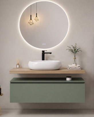 Set bagno completo verde salvia NUOVO
